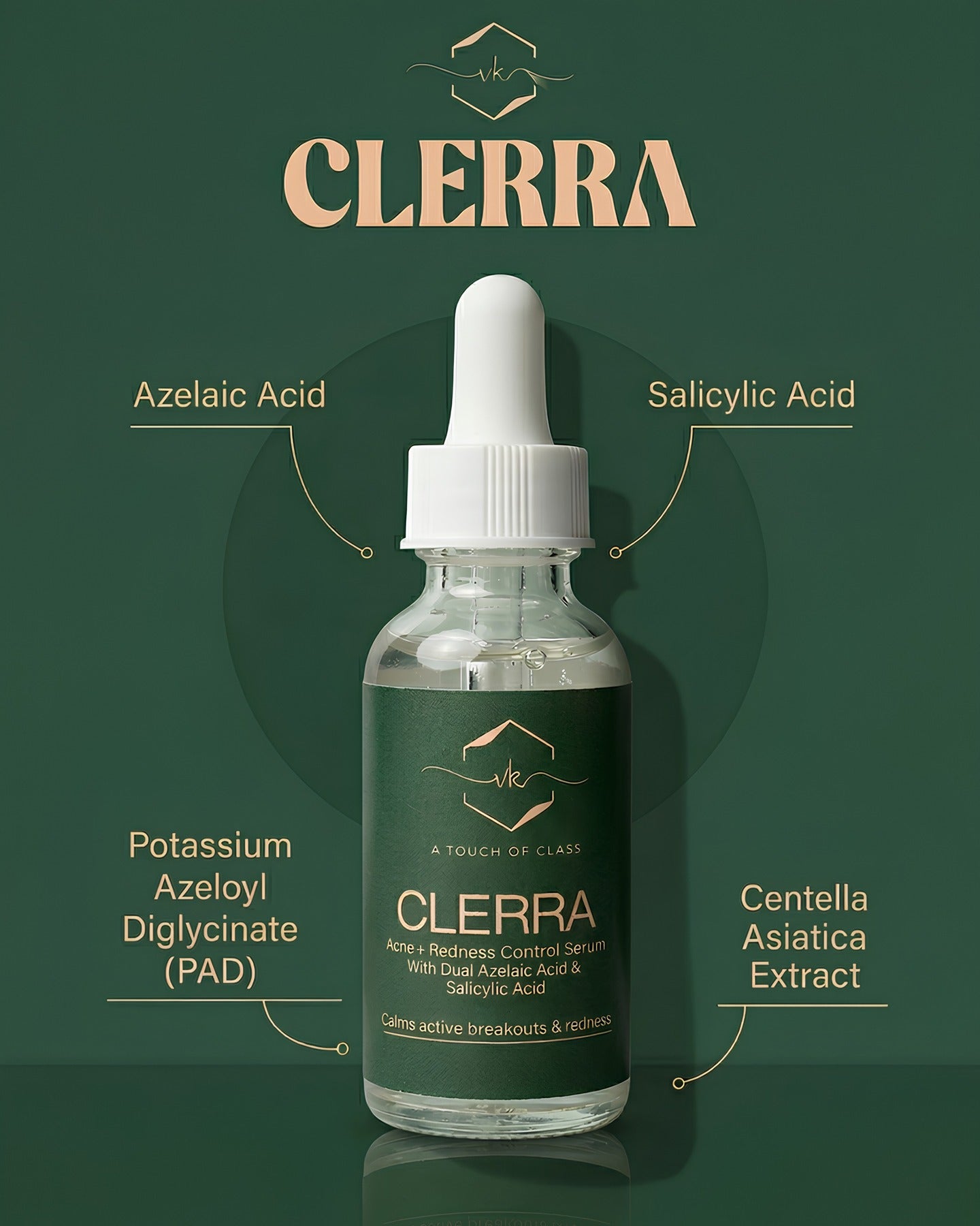 Clerra Double Azelaic Acid + Salicylic Acid To Target Acne, Unclog Pores & Reduce Pigmentation.